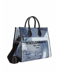Dolce & Gabbana Patchwork Jeans Tote Bag