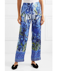 F.R.S For Restless Sleepers Etrere Printed Silk Twill Straight Leg Pants