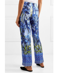 F.R.S For Restless Sleepers Etrere Printed Silk Twill Straight Leg Pants