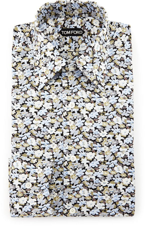 Tom Ford Hydrangea Prairie Floral Slim Fit Shirt Blue, $1,160 | Neiman  Marcus | Lookastic