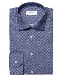 Eton Slim Fit Print Dress Shirt