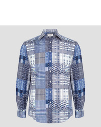 Thomas Pink Bernand Print Slim Fit Button Cuff Shirt