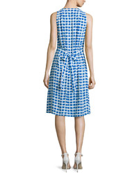 Kate Spade New York Sleeveless Abstract Print Tie Back Dress