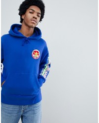 Tommy Jeans 90s Sailing Capsule Back And Sleeve Logo Hoodie In Bright Blue