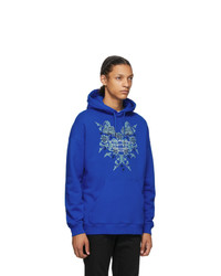 Givenchy Blue Floral Logo Homme Hoodie