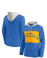 FANATICS Branded Powder Blue Los Angeles Chargers Long Sleeve Hoodie T Shirt