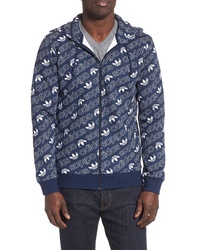 adidas Originals Monogram Print Zip Hoodie