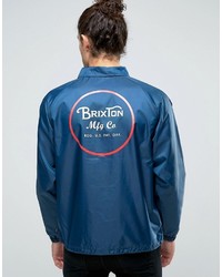 Brixton Wheeler Coach Jacket With Back Print