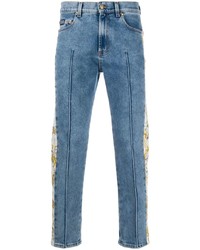 VERSACE JEANS COUTURE Baroque Print Trim Jeans