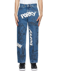 Gcds Blue Looney Tunes Edition Ultrawide Jeans
