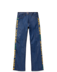 KAPITAL Bob Marley Wide Leg Printed Denim Jeans