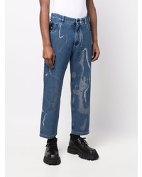 Fendi Earth Print Cropped Jeans