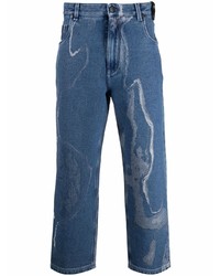 Fendi Earth Print Cropped Jeans