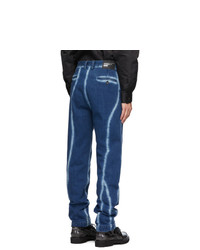 Xander Zhou Indigo Stripes Jeans