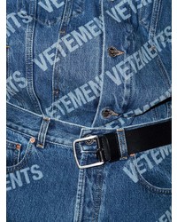 Vetements Logo Print Straight Leg Jeans