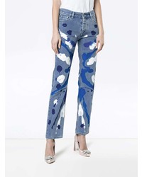 Mirco Gaspari Mid Blue 501 Paint Splattered Jeans