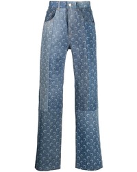 Marine Serre Moon Print Straight Jeans