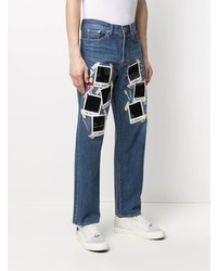 Doublet Polaroid Print Straight Leg Jeans