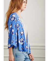 Forever 21 Embroidered Floral Print Kimono