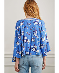 Forever 21 Embroidered Floral Print Kimono