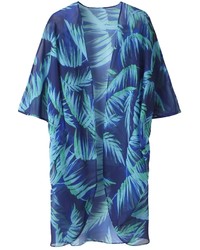 Tropical Print Kimono Cover Up