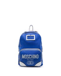 Blue Print Leather Backpack