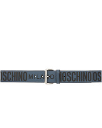 Moschino Grey Logo Belt