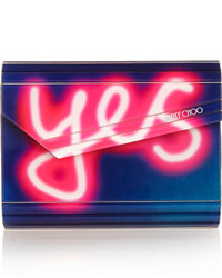 Jimmy Choo Candy Acrylic And Leather Clutch
