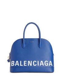 Balenciaga Ville Logo Leather Satchel