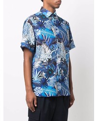 Etro Leaf Print Linen Shirt
