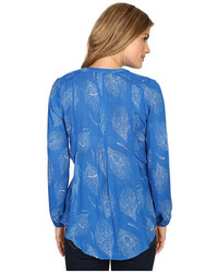 Lucky Brand Feather Print Blouse