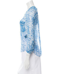Etoile Isabel Marant Toile Isabel Marant Printed Silk Long Sleeve Blouse W Tags
