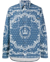 Dolce & Gabbana Bandana Print Buttoned Shirt