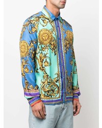 VERSACE JEANS COUTURE Barocco Print Long Sleeve Shirt