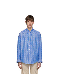 Men's Grey Wool Blazer, Blue Print Long Sleeve Shirt, Navy Chinos ...