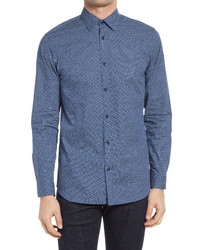 Selected Homme Harper Slim Fit Print Button Up Shirt