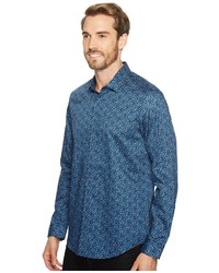 Calvin Klein Multicolor Shatter Print Button Down Shirt Long Sleeve Button Up