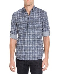 John Varvatos Star Usa Mitchell Slim Fit Print Roll Sleeve Sport Shirt
