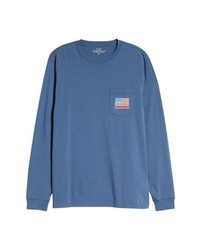 Vineyard Vines American Flag Pocket T Shirt