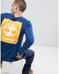 Timberland Back Box Logo Long Sleeve Top Blue
