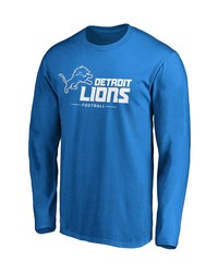 FANATICS Branded Blue Detroit Lions Team Lockup Long Sleeve T Shirt