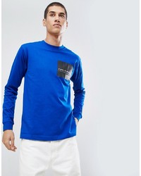 adidas Originals Eqt Long Sleeve T Shirt In Blue Dh5229