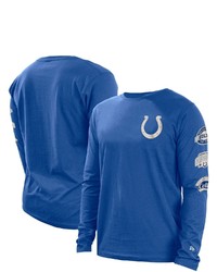New Era Royal Indianapolis Colts Hype 2 Hit Long Sleeve T Shirt