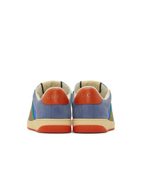 Gucci Blue And Orange Screener Sneakers