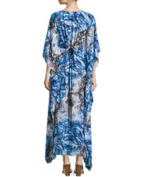 Alberto Makali Printed Caftan Maxi Dress Bluemulti