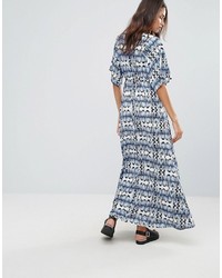 B.young Printed Kimono Maxi Dress