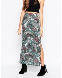 Only Tropical Printed Maxi Skirt