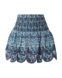 Sea Bella Med Smocked Cotton Voile Mini Skirt