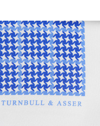 Turnbull & Asser Check Print Silk Pocket Square