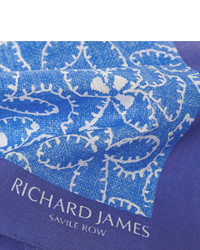 Richard James Printed Cotton Pocket Square